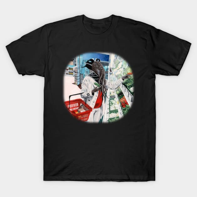 Mind Flayer Grocery Store Fantasy Artwork T-Shirt by Helms Art Creations